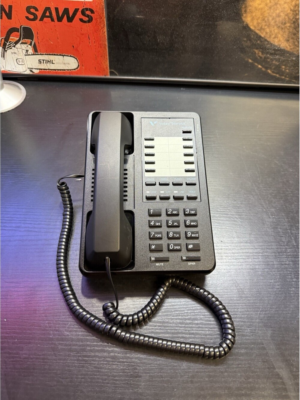 Vodavi Starplus 2803-00 Business Office Desk Phone Black w/ Handset